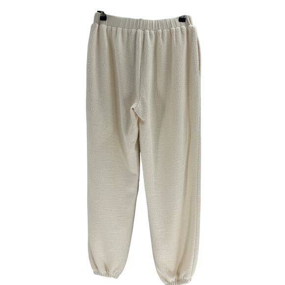 Hatch 'The Dina' Beige Polyester Boucle Lounge Pant Size 2 - Picture 3 of 4